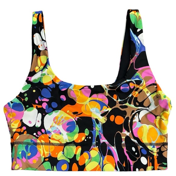 Fabletics Harlyn Midi Medium Impact Sports Bra Reversible Kaleidoscope Sz S - Picture 3 of 11